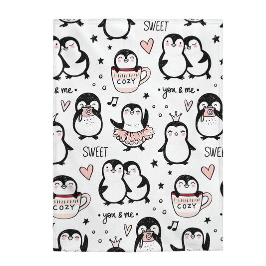 Penguin Velveteen Plush Blanket