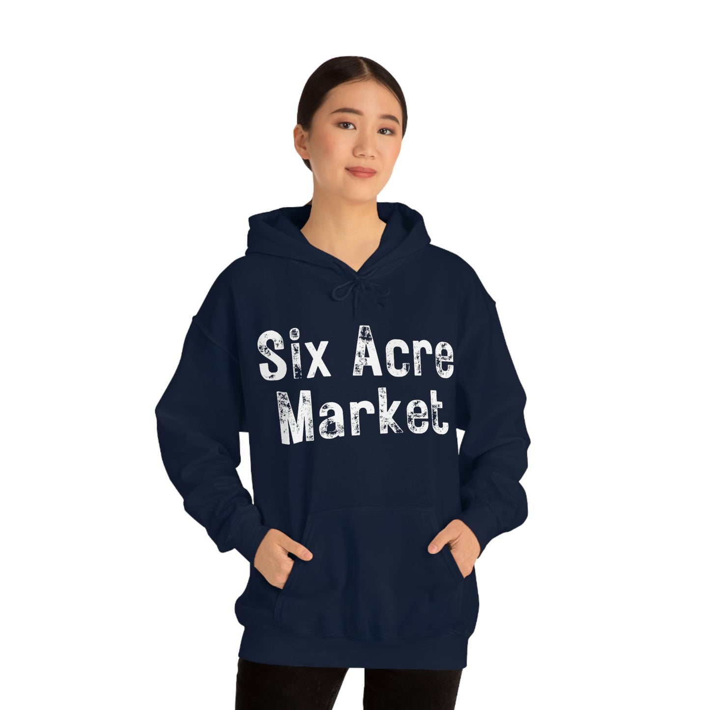 Six Acre Market Merch Unisex Heavy Blend Hooded Sweatshirt! Apparel!