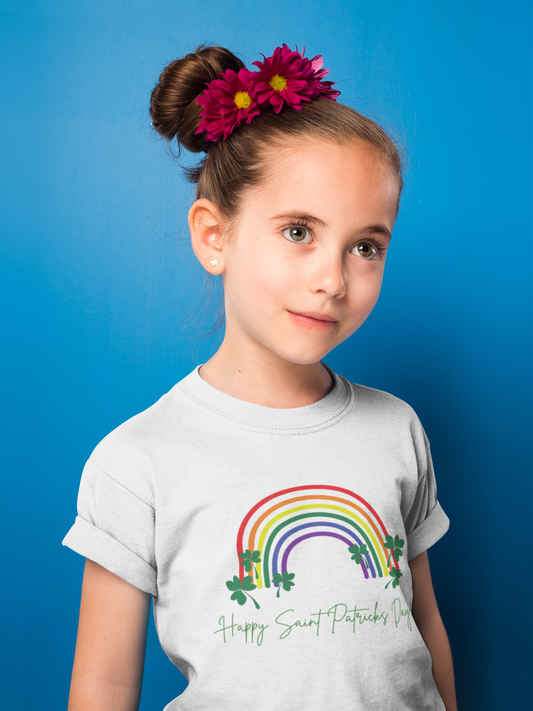 Happy Saint Patrick's Day Rainbow Kids Heavy Cotton™ Tee Kids Apparel